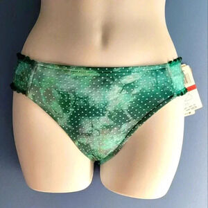 NWT Lucky Brand Vintage Green Hipster Bikini Bottom Swimwear Size XS